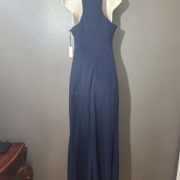 NWT Calvin Klein Navy Blue Formal Maxi Dress - Picture 10 of 13